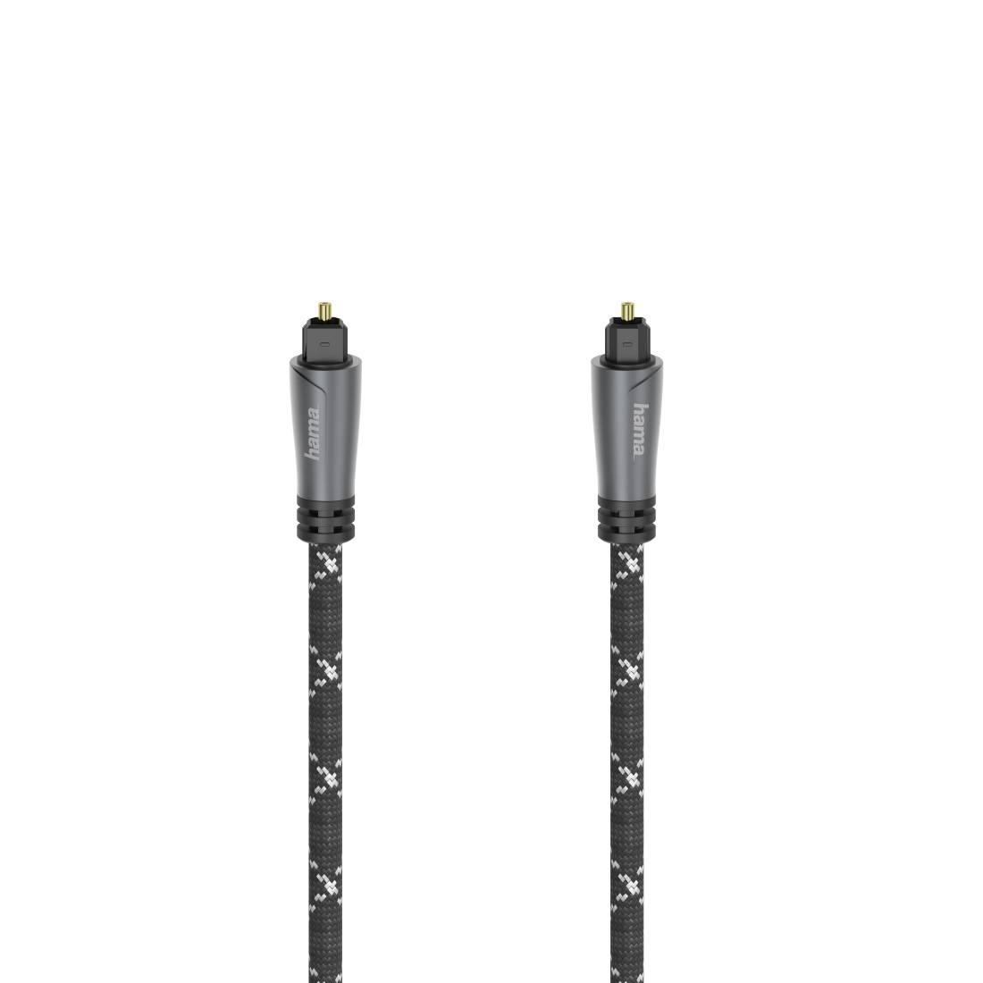 Hama Audio-Lichtleiter-Kabel, ODT-Stecker (Toslink), Metall, 1,5 m