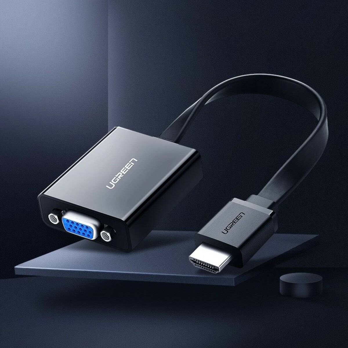 Ugreen Adapter HDMI - VGA Micro USB / Audio 3,5 mm Miniklinke schwarz