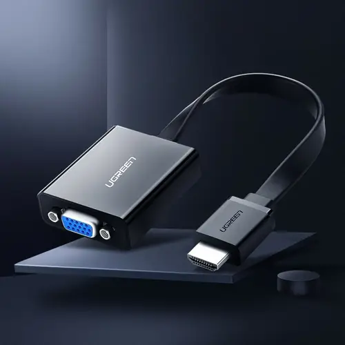 Ugreen Adapter HDMI - VGA Micro USB / Audio 3,5 mm Miniklinke schwarz Ugreen Adapter HDMI - VGA Micro USB / Audio 3,5 mm Miniklinke schwarz