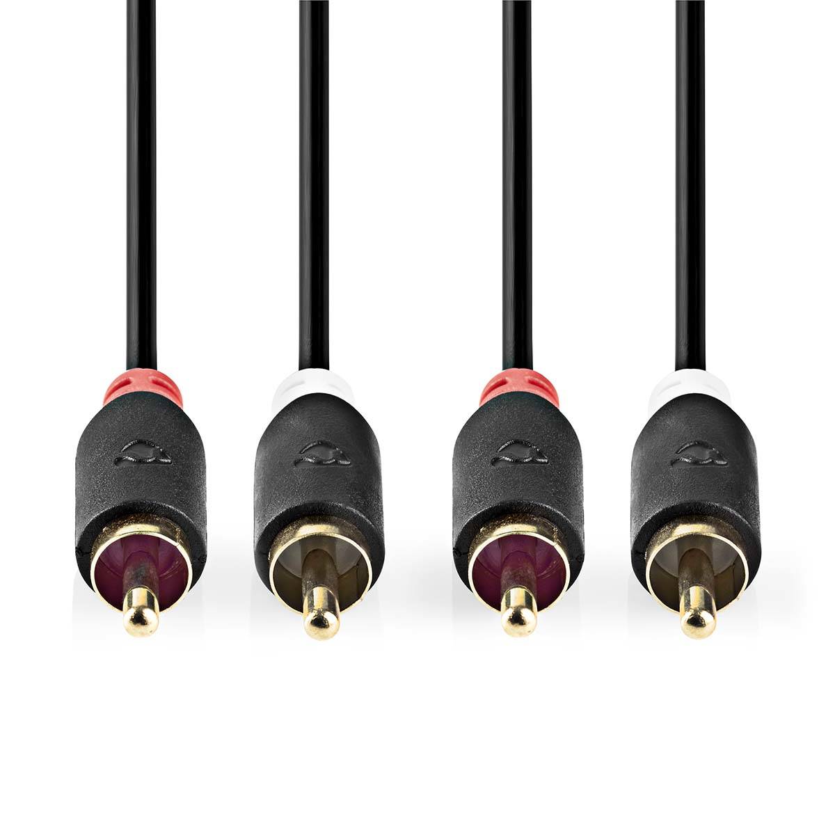 Nedis CABW24200AT05 - 2 x RCA - Männlich - 2 x RCA - Männlich - 0,5 m - Anthrazit