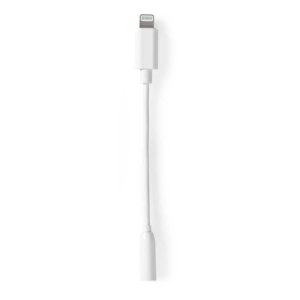 Nedis CCGB39950WT01 - 0,1 m - Apple Lightning 8-Pin - 3,5 mm - Männlich - Weiblich - Weiß