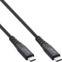 InLine USB4 Kabel - USB-C ST/ST - PD 240W - 8K60Hz - TPE schwarz - 1m - Digital/