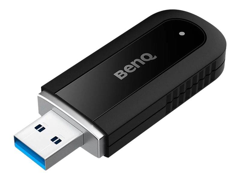 Schwarzer BenQ USB-Stick mit blauem USB-3.0-Anschluss auf weißem Hintergrund.