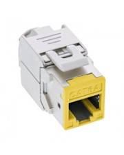InLine 8er Pack Keystone RJ45 Buchse geschirmt Cat.6A gelb mit farbiger Front zur einfachen Kennzeichung im Netzwerkschrank 8 Stück in einer VPE