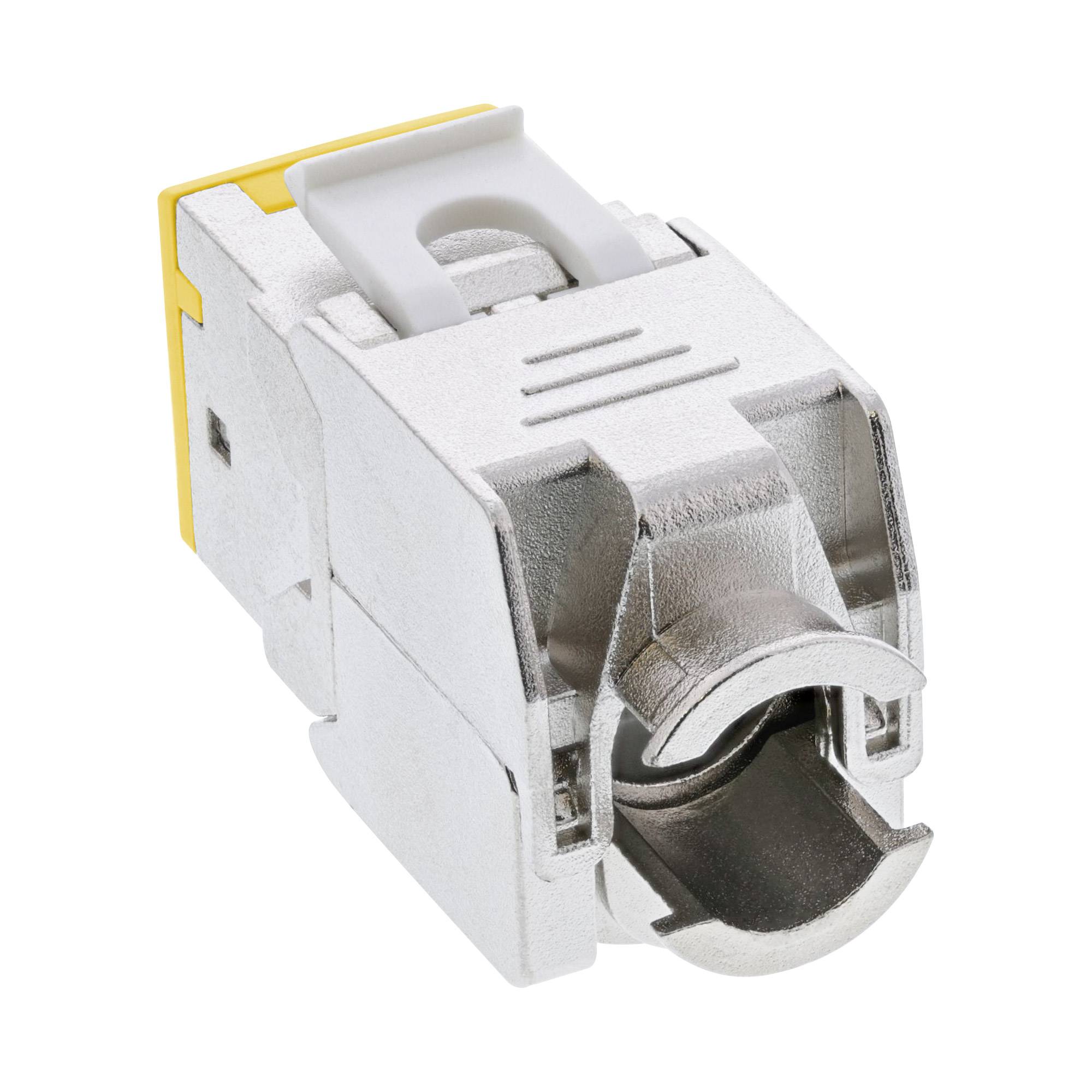INLINE - Keystone RJ45 Buchse - geschirmt - Cat.6A - gelb 8er Pack