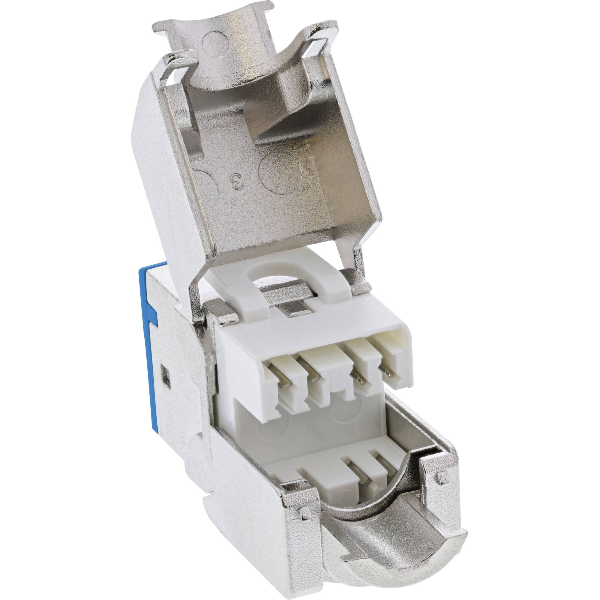 INLINE - Keystone RJ45 Buchse - geschirmt - Cat.6A - blau 8er Pack