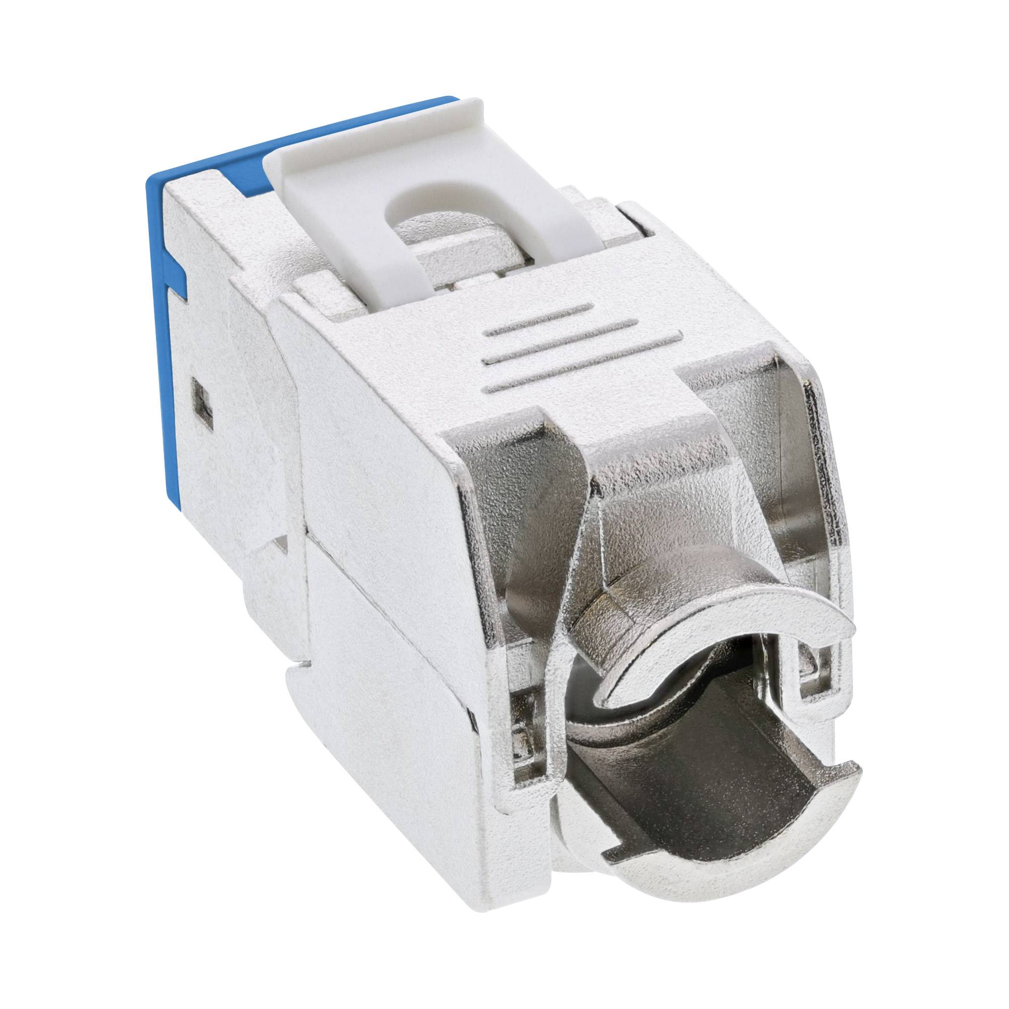 INLINE - Keystone RJ45 Buchse - geschirmt - Cat.6A - blau 8er Pack