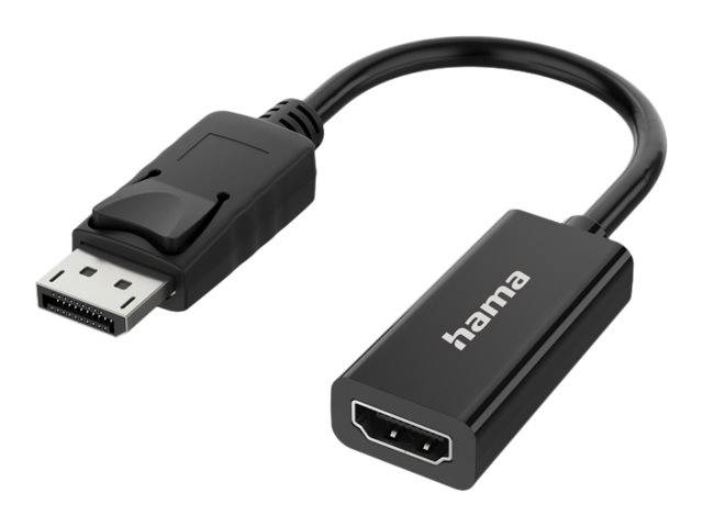 Hama Essential Line - Adapterkabel - DisplayPort Stecker zu HDMI Gefäß - Schwarz - 4K-Support (4096 x 2160)