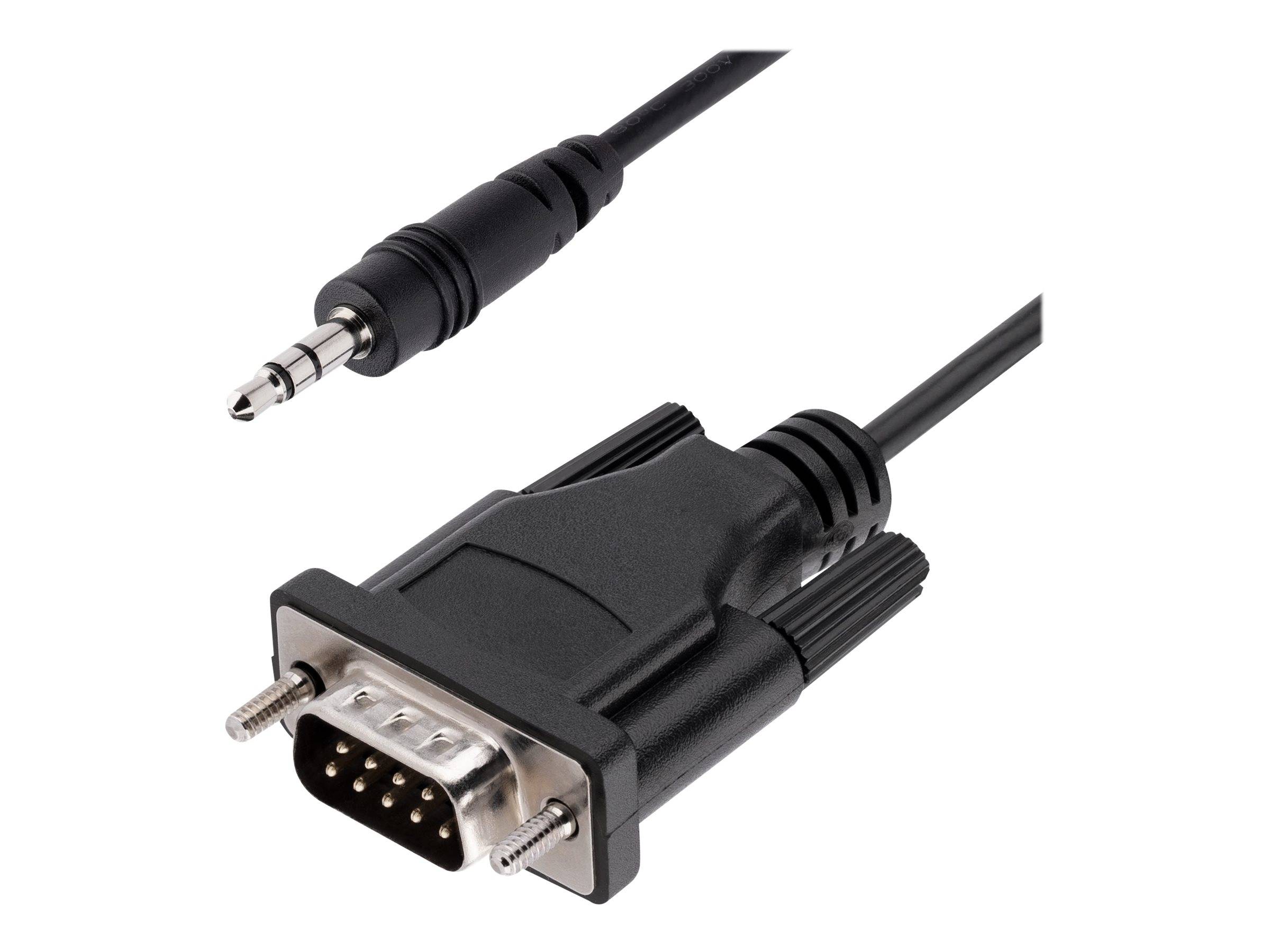 StarTech.com 3ft (1m) DB9 to 3.5mm Serial Cable for Serial Device Configuration, RS232 DB9 Male to 3.5mm Cable for Calib