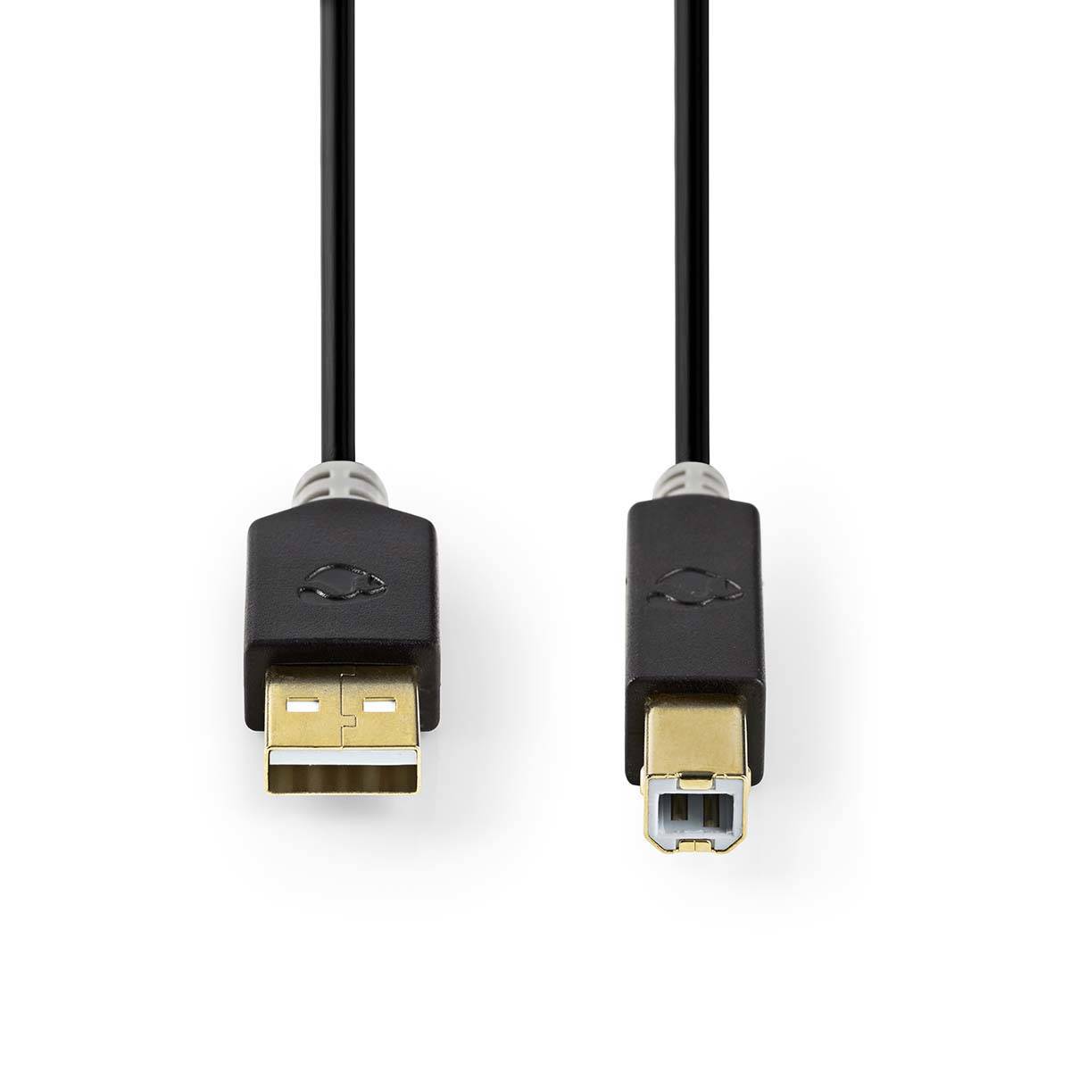 Nedis CCBW60100AT10 - 1 m - USB A - USB B - USB 2.0 - 480 Mbit/s - Anthrazit