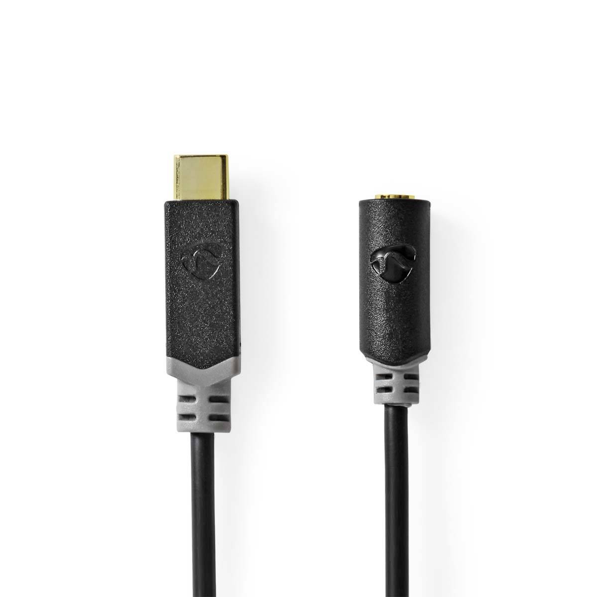 Nedis CCBW65960AT10 - Schwarz - Grau - USB C - 3.5mm - 1 m - Männlich - Weiblich