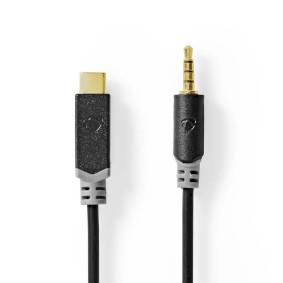 Nedis CCBW65950AT10 - USB C - Männlich - 3.5mm - Männlich - 1 m - Schwarz