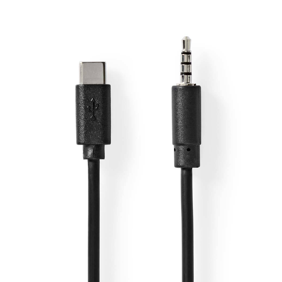 Nedis CCGB65950BK10 - Schwarz - USB C - 3.5mm - 1 m - Männlich - Männlich