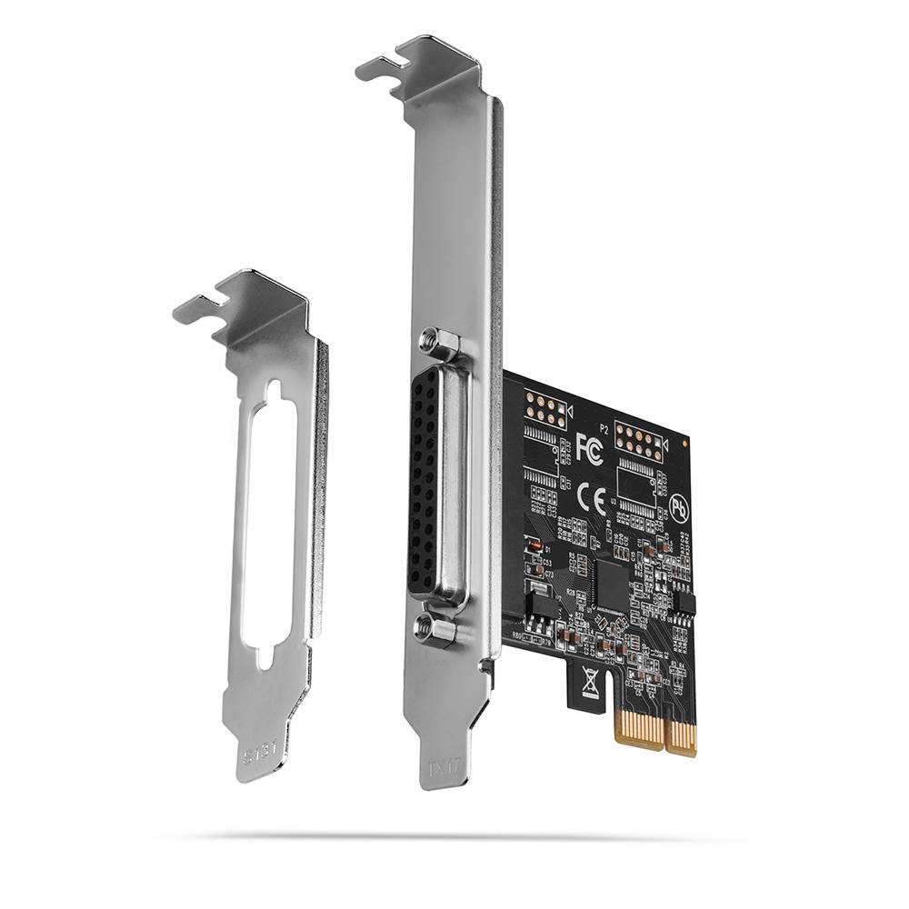 AXAGON PCEA-P1N - PCIe - Parallel - Männlich - Full-height / Low-profile - PCI 2.0 - Schwarz