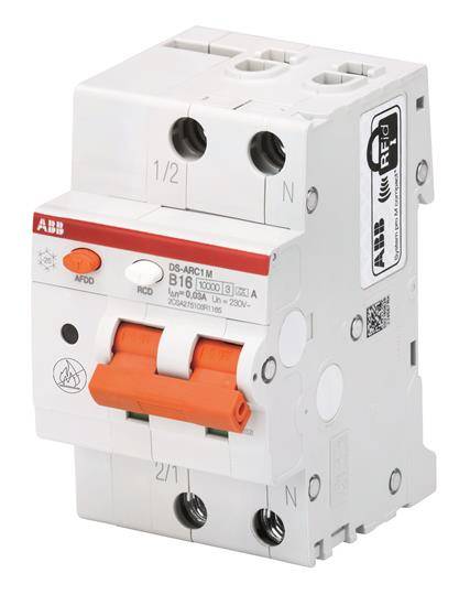 ABB AFDD+FI/LS DS-ARC1MA-C6/0,03, 10kA, 3TE Fehlerlichtbogen-Schutzeinrichtung+FI/LS 2CSA275103R1064