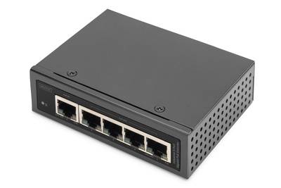DIGITUS - Industrieller 5-Port Gigabit PoE Extender