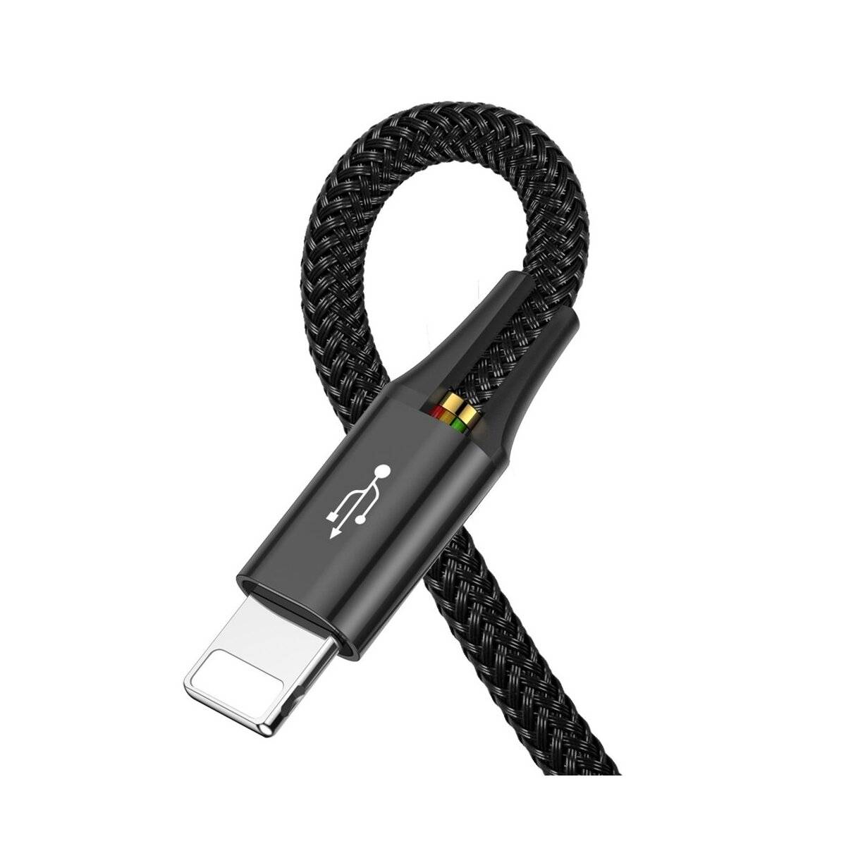 Baseus Kabel USB Kabel 4in1 iPhone / 2x USB Typ C / Micro USB Kabel mit Nylon geflochtenes 3.5A 1.2m schwarz (CA1T4-B01)