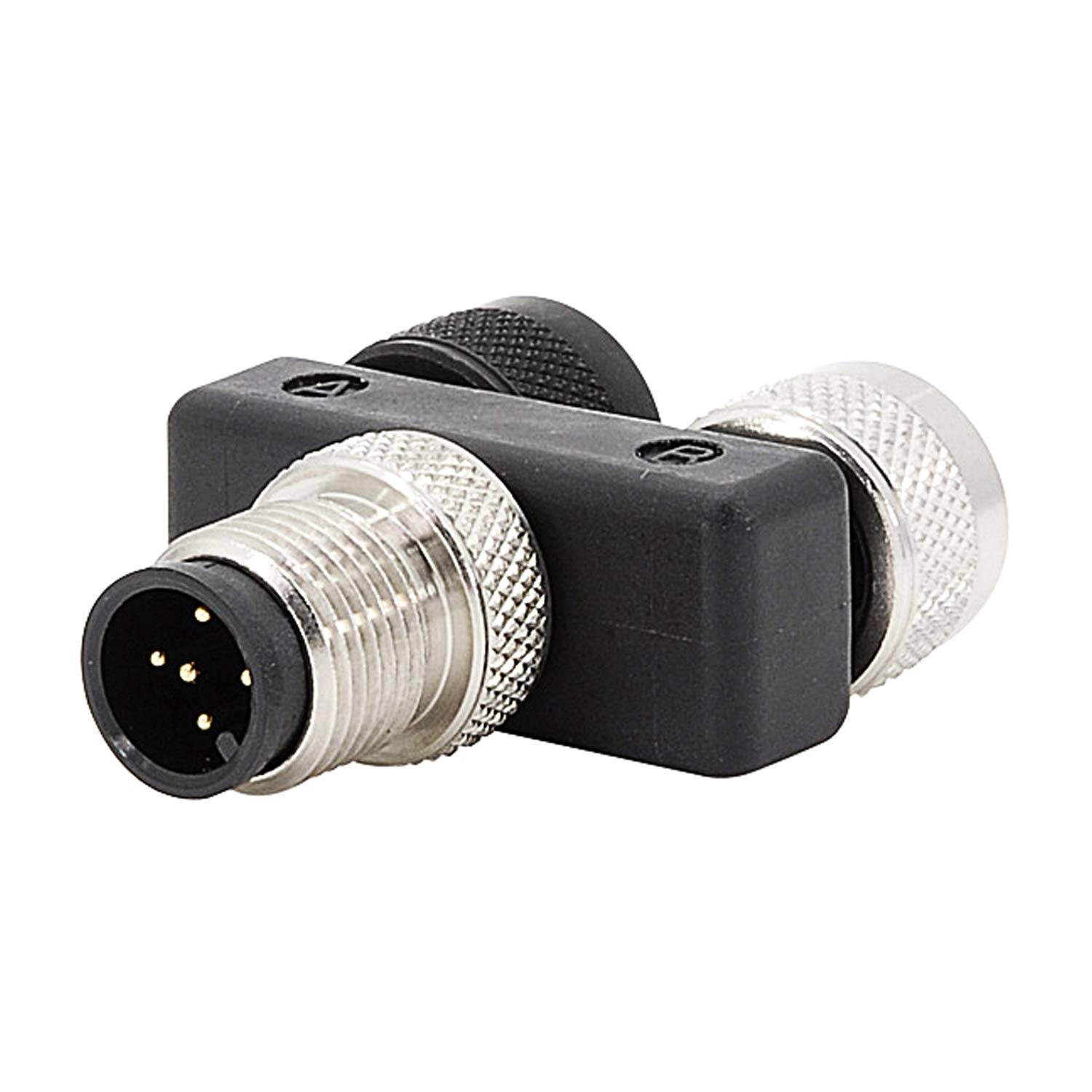 Phoenix Contact M12/M12/M12 Y-Verteiler 1xStift/2xBuchse gerade 5/5-pol. A-Kodierung, 60V, 4A Bauform Seite 1 1xM12