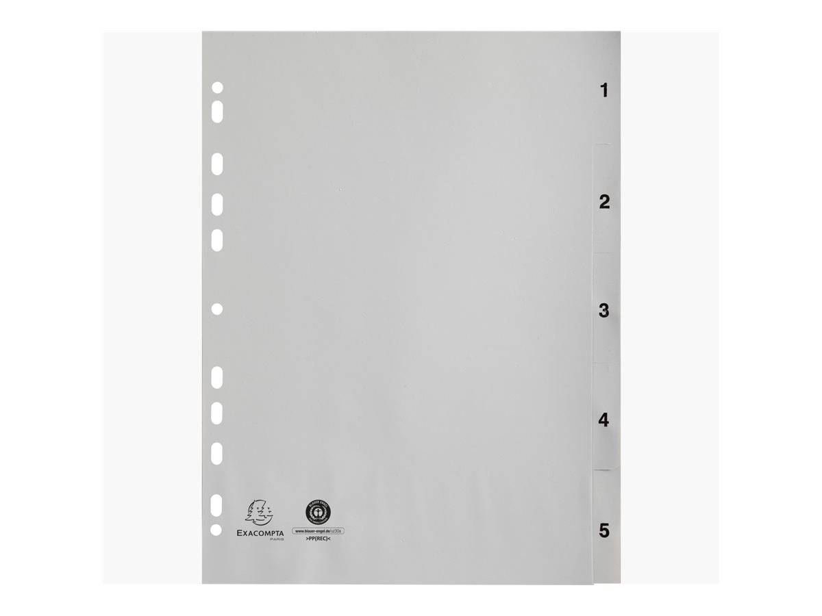 Exacompta Forever - Trennelement - 5 Teile - vorgedruckt: 1-5 - für A4 (210 x 297 mm)