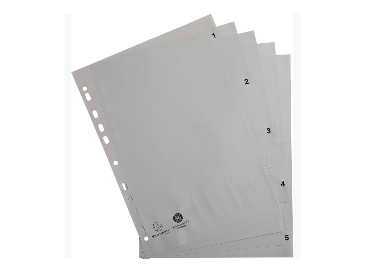 Exacompta Forever - Trennelement - 5 Teile - vorgedruckt: 1-5 - für A4 (210 x 297 mm)