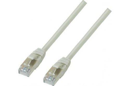 Zwei graue Ethernet-Netzwerkkabel mit RJ45-Steckern auf weißem Hintergrund.
