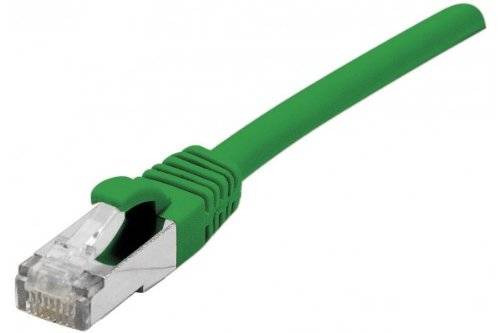 Patchkabel Cat. 6, F/UTP, halogenfrei, mit Rastnasenschutz, grün, 10,0 m