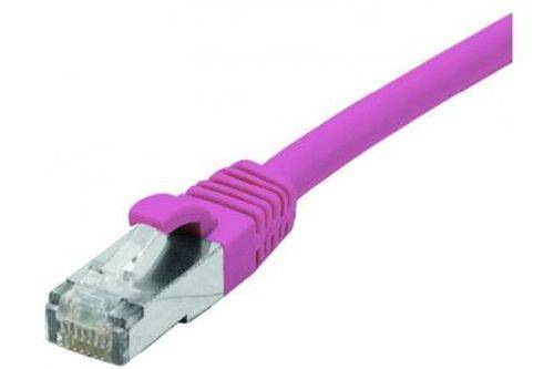 Patchkabel Cat. 6, F/UTP, halogenfrei, mit Rastnasenschutz, rosa, 10,0 m