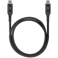 DEQSTER - Ladekabel USB-C auf USB-C, 1m,, schwarz, robust, Nylon