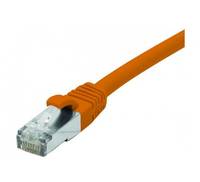 Patchkabel Cat. 6A, S/FTP (PiMF), halogenfrei, mit Rastnasenschutz, orange, 5,0 m