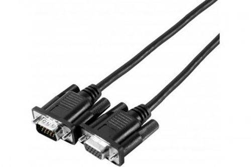 S-VGA Monitorkabel "Basic", 15pol HD D-Sub St./Bu., 10,0 m, schwarz
