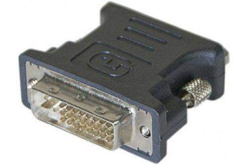 DVI/VGA Adapter, 24+5pol DVI-A St./15pol HD D-Sub Bu., hellgrau