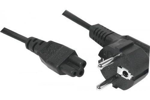 Netzanschlusskabel, Schutzkontaktstecker an 3pol Buchse C5, schwarz, 5 m