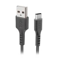 SBS TECABLETC220K, 2 m, USB A, USB C, USB 2.0, Schwarz