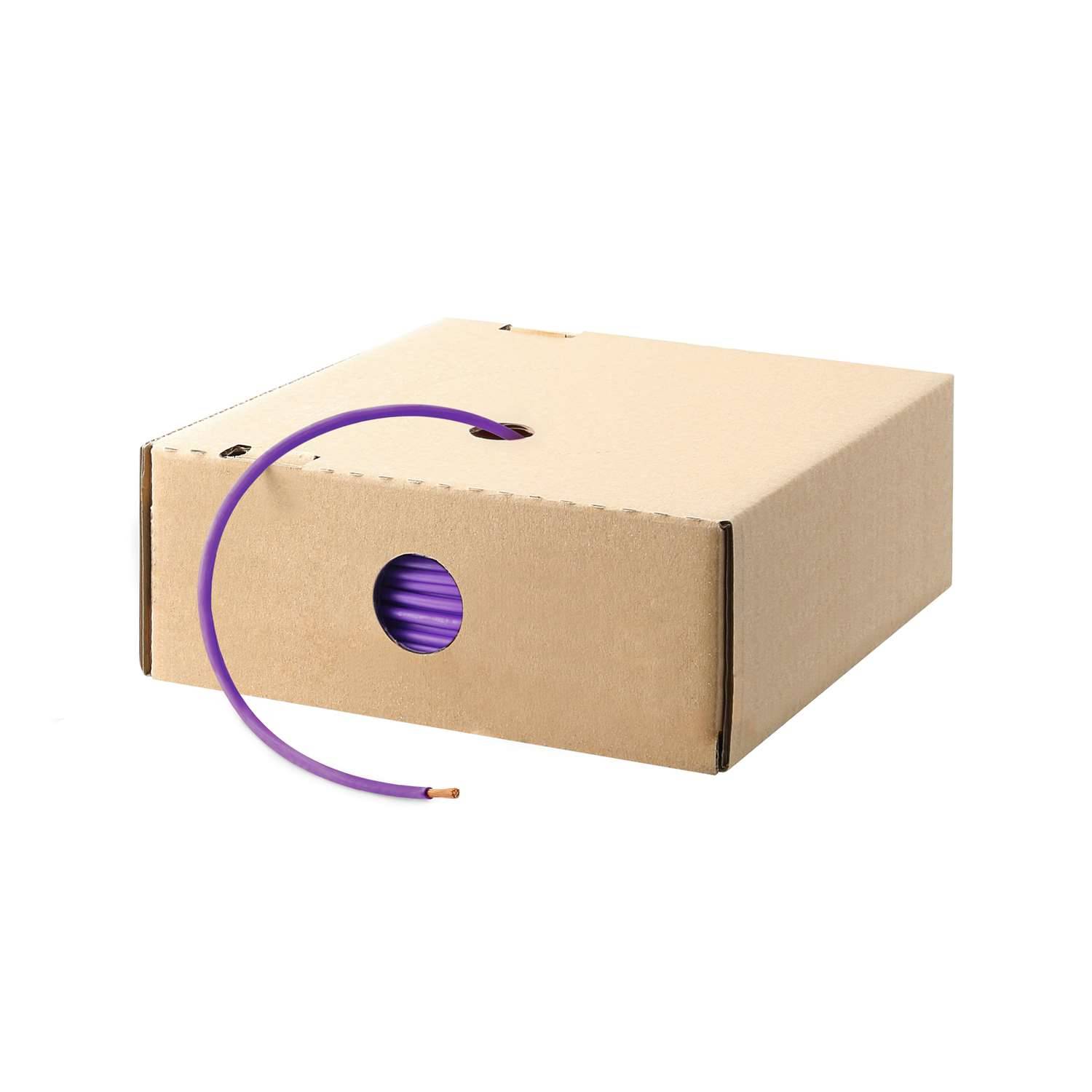 HELU KABEL H07V-K 1X1,5mm² VT (violett) Einzelader PVC violett AD 3,4mm VPE 100,0 Meter Nennspannung Uo/U 450V/750V - 1