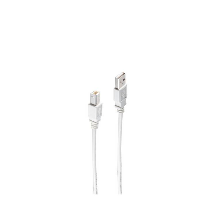 ShiverPeaks BS77020 - 0,5 m - USB A - USB B - USB 2.0 - 480 Mbit/s - Grau