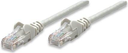 Intellinet Network Patch Cable, Cat5e, 1,5m, Grey, CCA, U/UTP, PVC, RJ45, Gold Plated Contacts, Snagless, Booted, Lifeti