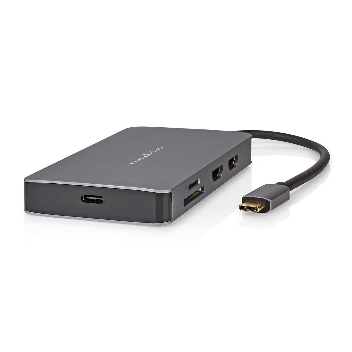 Nedis CCBW64250AT02 - USB 3.2 Gen 1 (3.1 Gen 1) Type-C - 100 W - 5000 Mbit/s - Anthrazit - MicroSD (TransFlash) - SD - 60 Hz