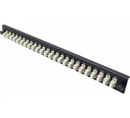 Dexlan LWL Frontplatte bestückt für LWL Spleißbox, 24 x LC Duplex Multimode