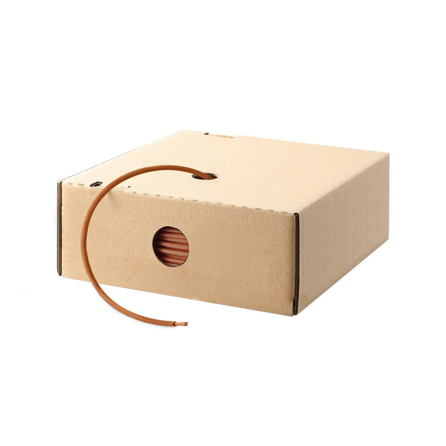 HELU KABEL H07V-K 1X1,5mm² BN (braun) Einzelader PVC braun AD 3,4mm VPE 100,0 Meter Nennspannung Uo/U 450V/750V - 1