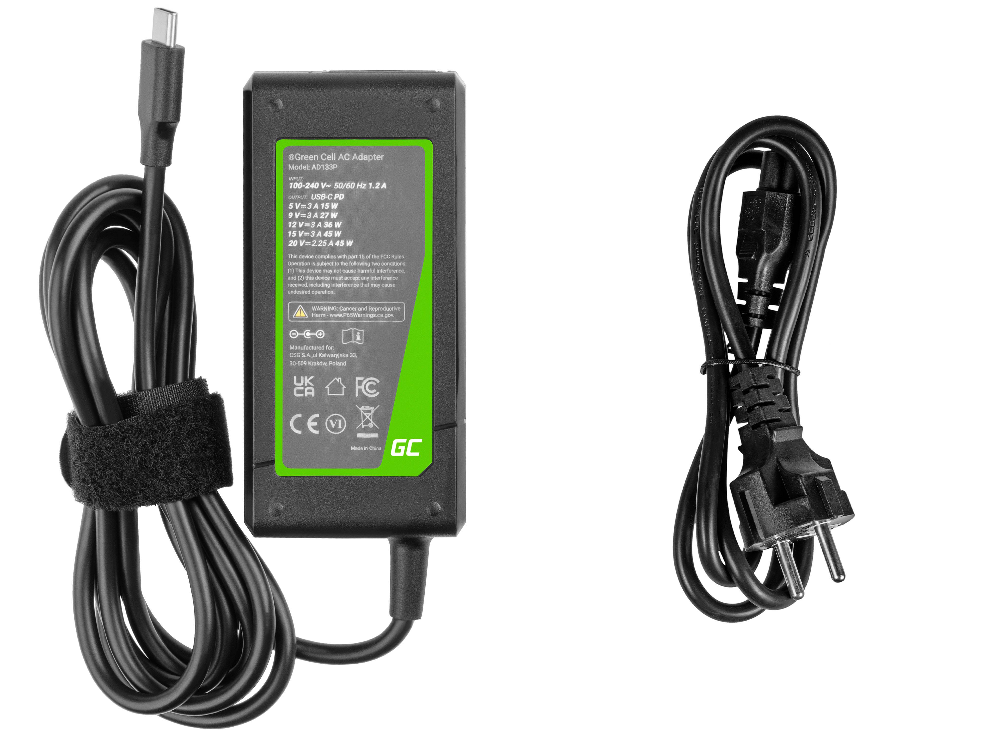 Green Cell PRO - Netzteil - USB-C - AC - 45 Watt