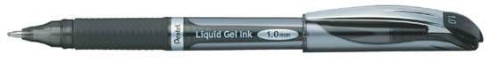 Pentel EnerGel Xm - Verschlossener Gelschreiber - Schwarz - Schwarz - Grau - Fein - Beidhändig - Medium