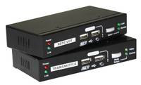 LevelOne KVM over Cat.5 Extender - Sender und Empfänger - Kabelgebunden - 100 m - Cat5 - Cat5e - 1920 x 1200 Pixel - Tastenkombination - Drucktasten