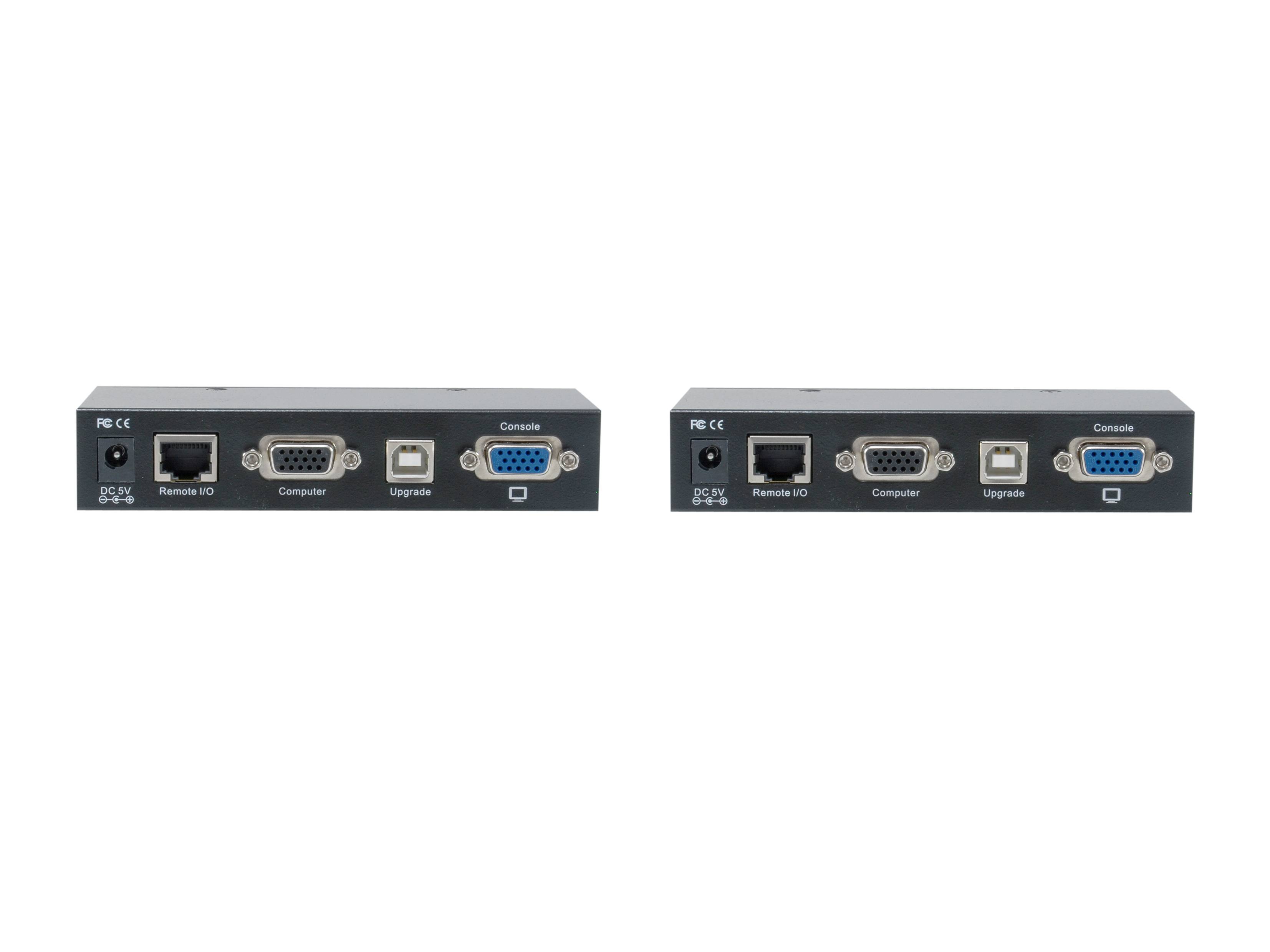 LevelOne KVM over Cat.5 Extender - Sender und Empfänger - Kabelgebunden - 100 m - Cat5 - Cat5e - 1920 x 1200 Pixel - Tastenkombination - Drucktasten