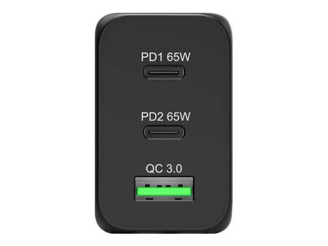 PORT DESIGNS - PORT Connect - Netzteil - GaN-Technologie - 65 Watt - 3.25 A - QC 3.0, PD 3.0 - 2 Ausgabeanschlussstellen
