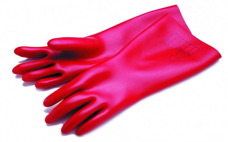 Cimco 140214 Schutzhandschuhe Gr.10 - Isolierende Handschuhe - Rot - Unisex - Schutz vor elektrostatischer Entladung (ESD) - Latex - 410 mm