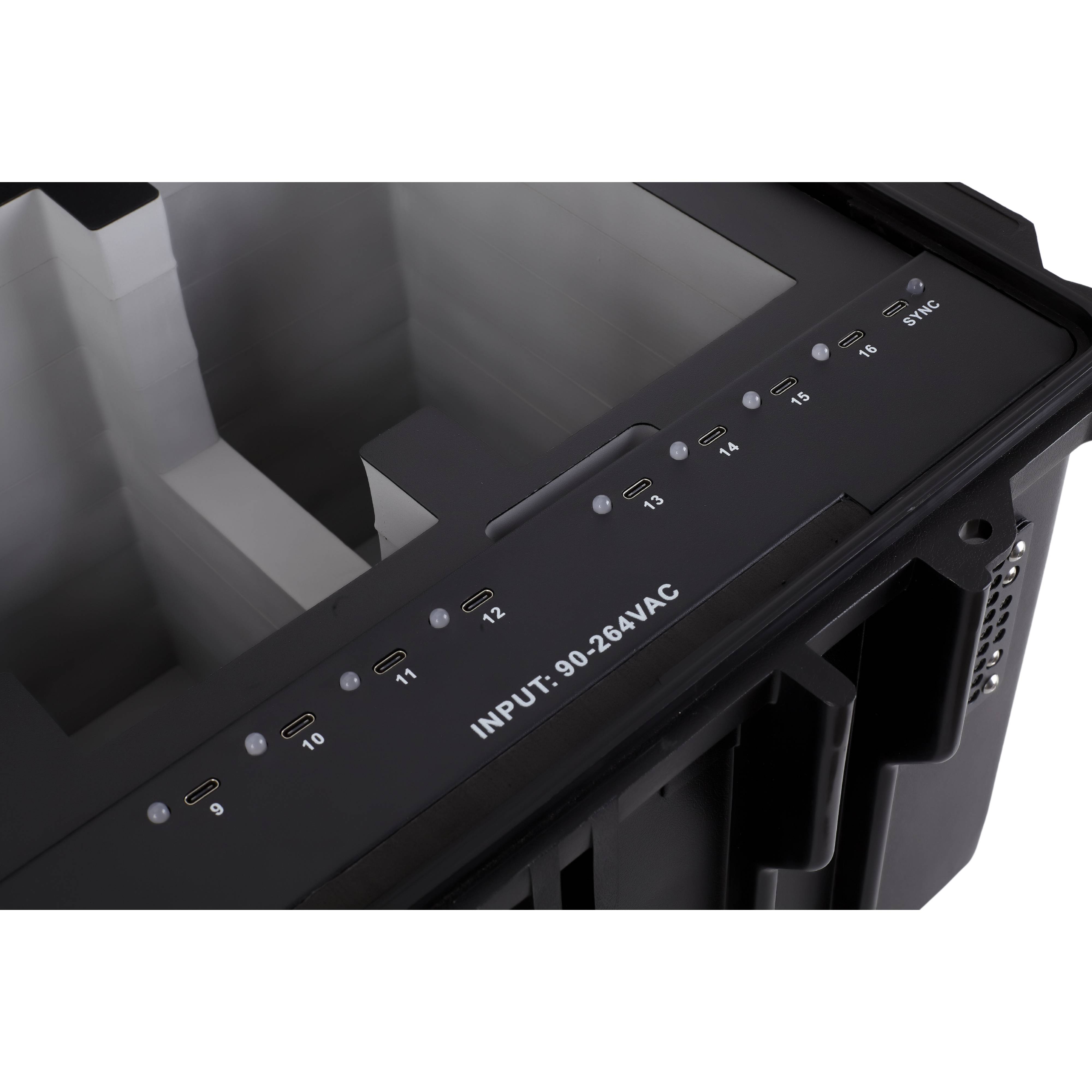 DEQSTER - KT16S 2. Generation - Tabletkoffer - iPadkoffer - USB-C - für 16 Tablets und Apple iPads, schwarz, robust, sta