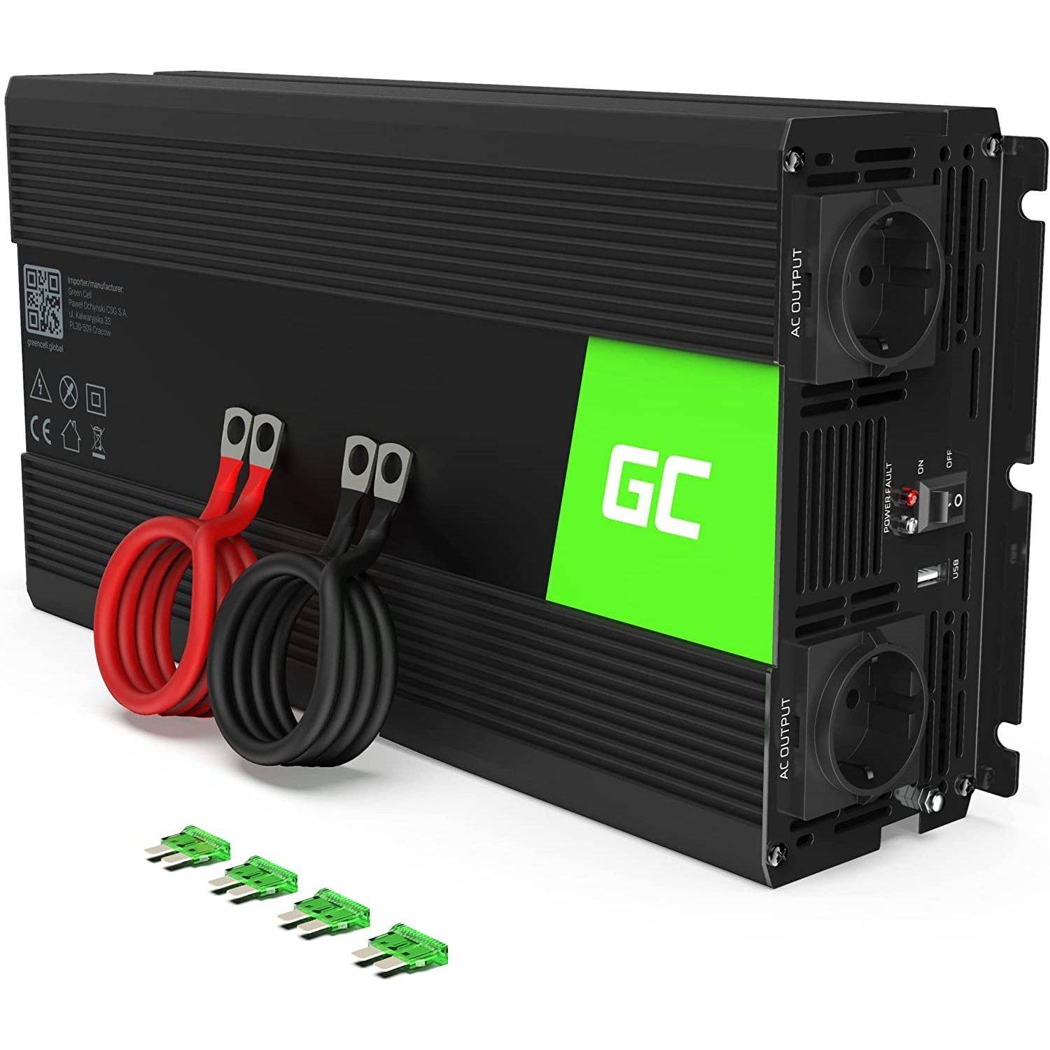 Green Cell INV24, Universal, Auto, 24 V, 1500 W, 230 V, DC-to-AC