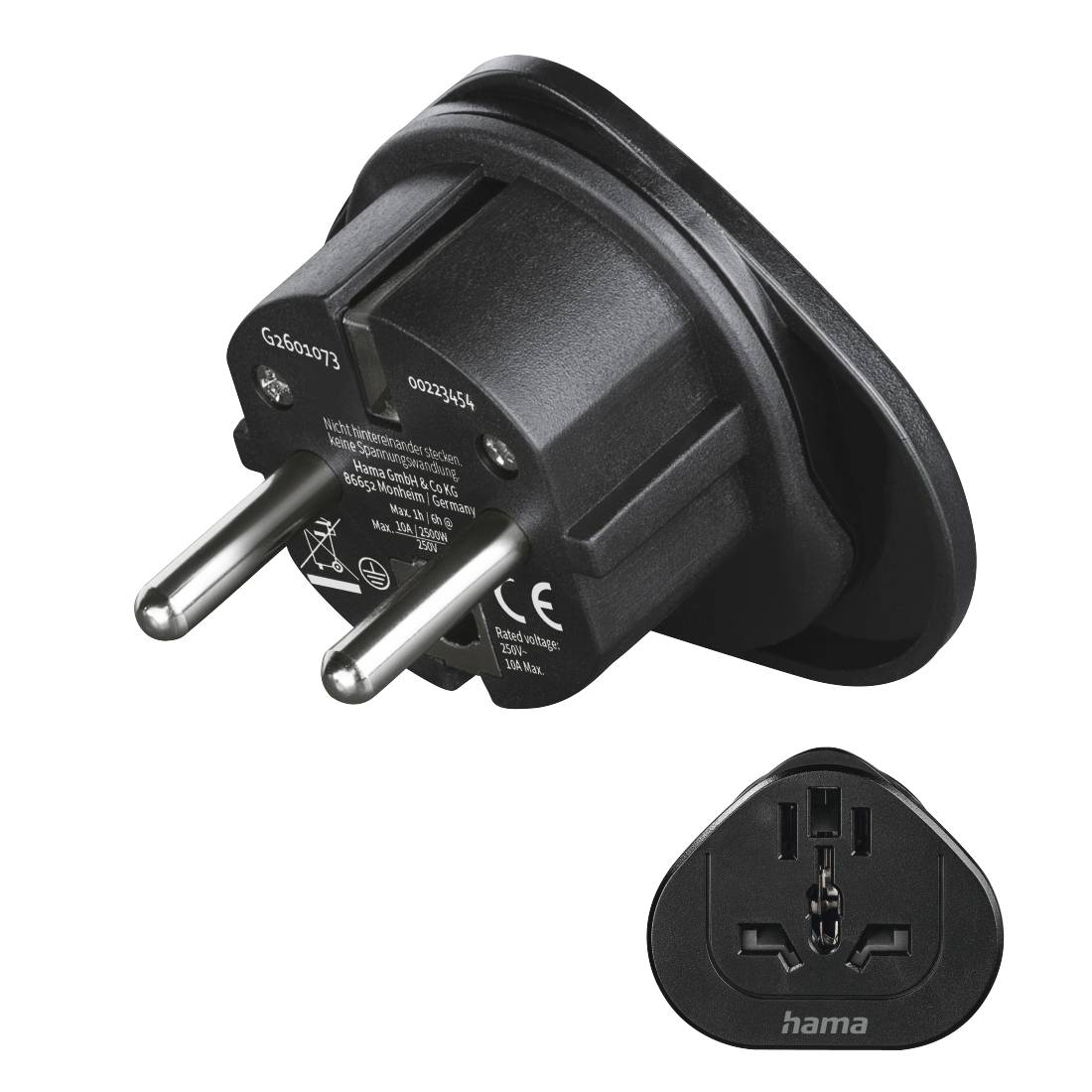Hama Reiseadapter Typ E und F 3-polig universal Welt nach Europa