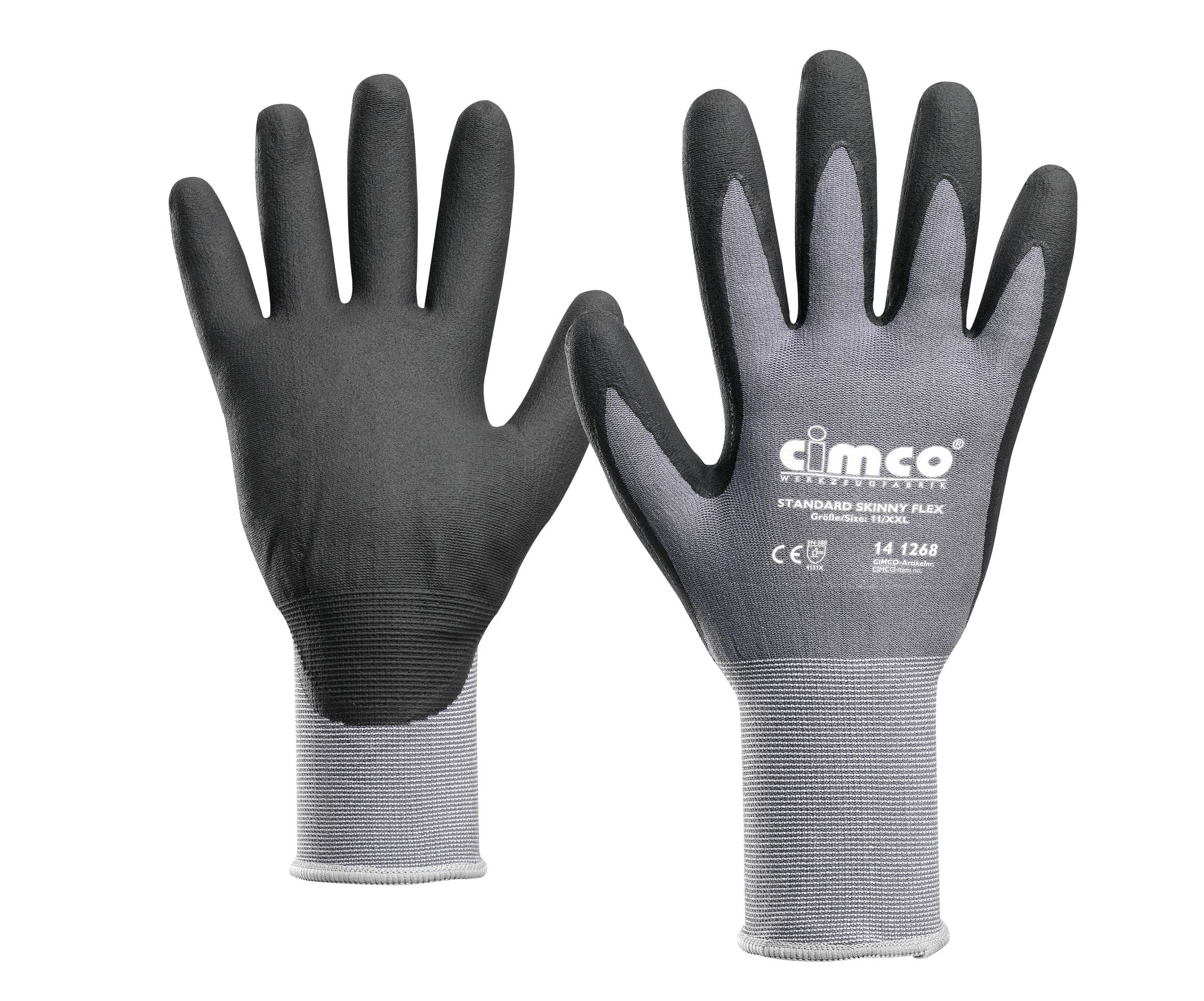 Cimco 141268 - Werkstatthandschuhe - Schwarz - Grau - EUE - Erwachsener - Unisex - 2 Stück(e)