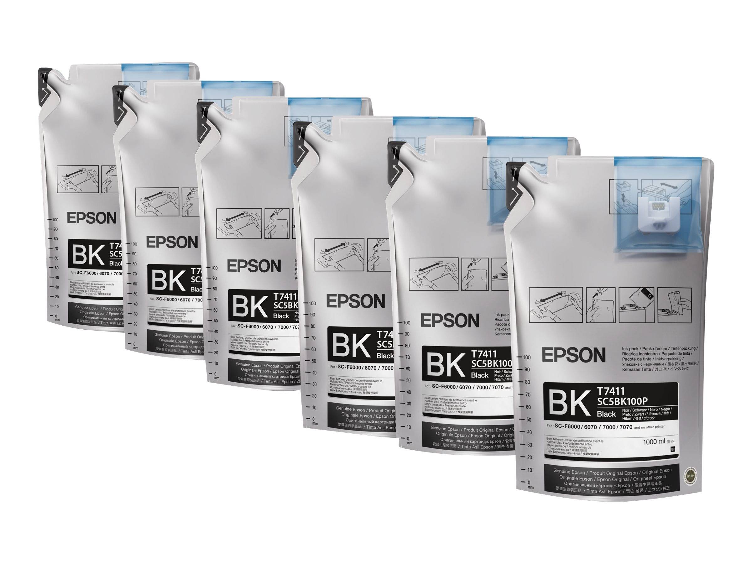 Epson T7411 - 6er-Pack - 1 L - Schwarz - Original